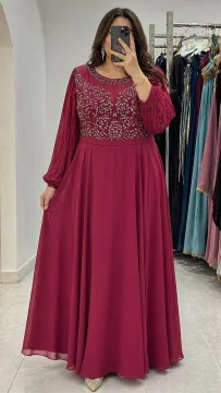 فستان سهره احجام كبيرة 5 second